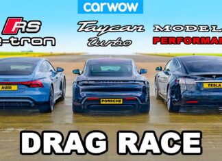 Video: Porsche Taycan Turbo vs. Audi RS E-Tron GT vs. Tesla Model S Performance