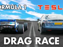 Video: Tesla Model S vs. bolid Fomule 1