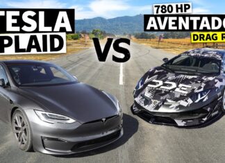 Tko je brži? Tesla Plaid ili Aventador SVJ