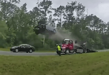 Trenutak nepažnje poslao ga je u nebo s automobilom