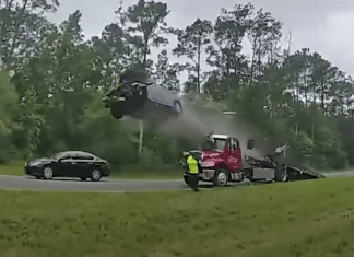 Trenutak nepažnje poslao ga je u nebo s automobilom