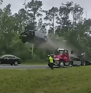 Trenutak nepažnje poslao ga je u nebo s automobilom