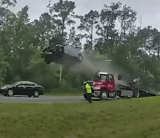 Trenutak nepažnje poslao ga je u nebo s automobilom